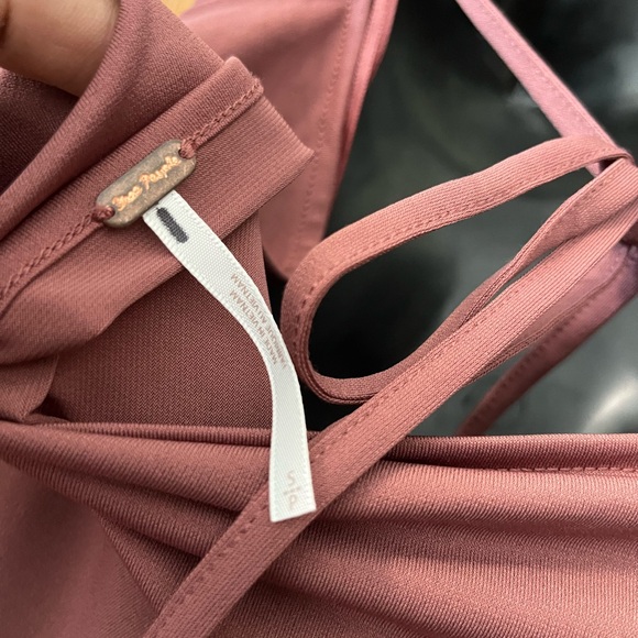 NWOT Free People Callie Mauve Ruched Tank Top in wild ginger S - Picture 7 of 10